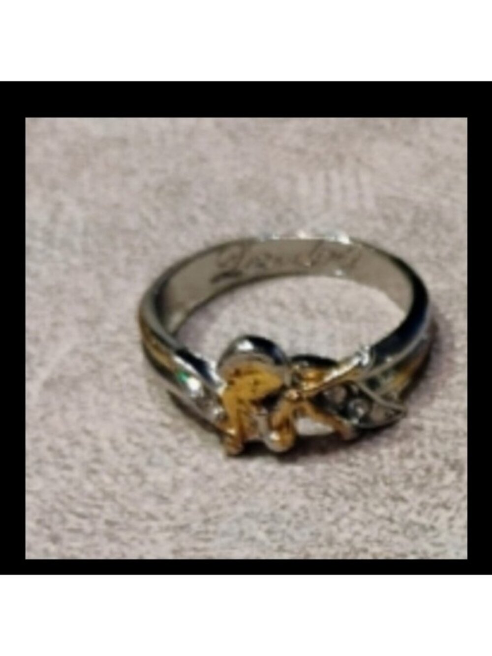 Cowgirl HOWDY Ring Size 8 Gold And Silver Tone - Picture 1 of 2